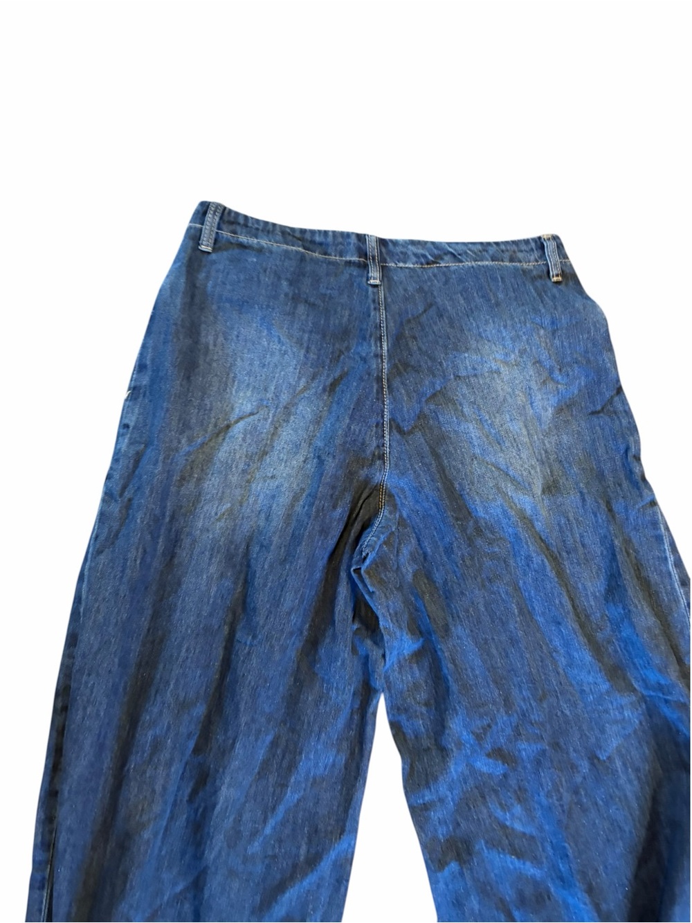 VERVET Drawstring Hem Balloon Leg Jeans Cargo Pockets - Picture 6 of 9